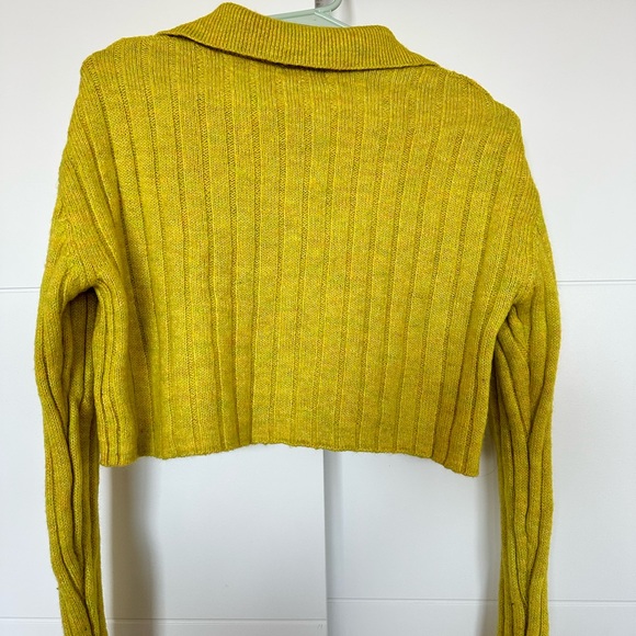 Yellow wool knit crop top - Picture 4 of 5